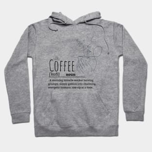 Coffee Defined Unique Dictionary Style Hoodie